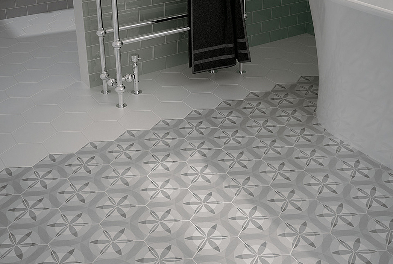 HEXATILE MATE BIANCO / NATURE B&W